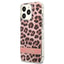 Guess Leopard Electro Stripe – dėklas iPhone 13 Pro (rožinis)