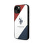 US Polo Assn Tricolor Embossed - Dėklas, skirtas iPhone 14 (baltas)