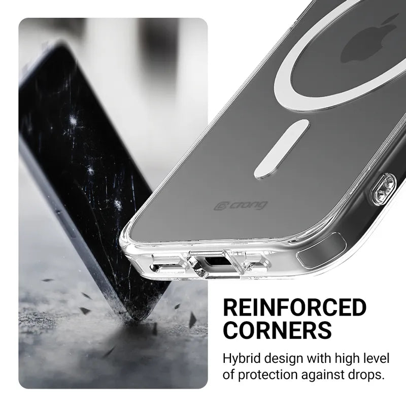 Crong Clear MAG Cover – „MagSafe“ dėklas, skirtas „iPhone 17e“ / „16e“ (skaidrus)
