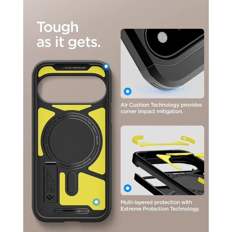 Spigen Tough Armor Mag MagSafe – dėklas Google Pixel 11 (juodas)