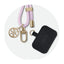 Guess CBDY Cord Nylon 4G Metal Charm - Universalus telefono dirželis (alyvinės spalvos)