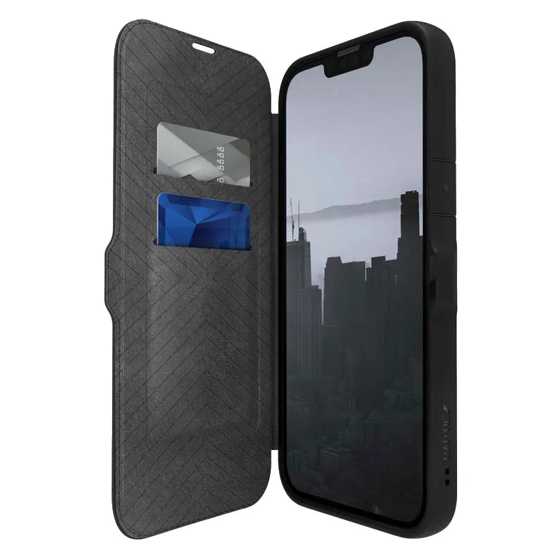 X-Doria Raptic Urban Folio – atverčiamas dėklas iPhone 14 Plus (juodas)