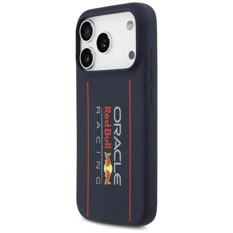 Red Bull Silicone Oversize Vertical Logo MagSafe - iPhone 17 Pro dėklas (tamsiai mėlynas)
