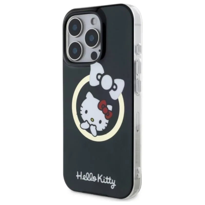 Hello Kitty IML Fun Bow MagSafe – Dėklas iPhone 16 Pro Max (juodas)