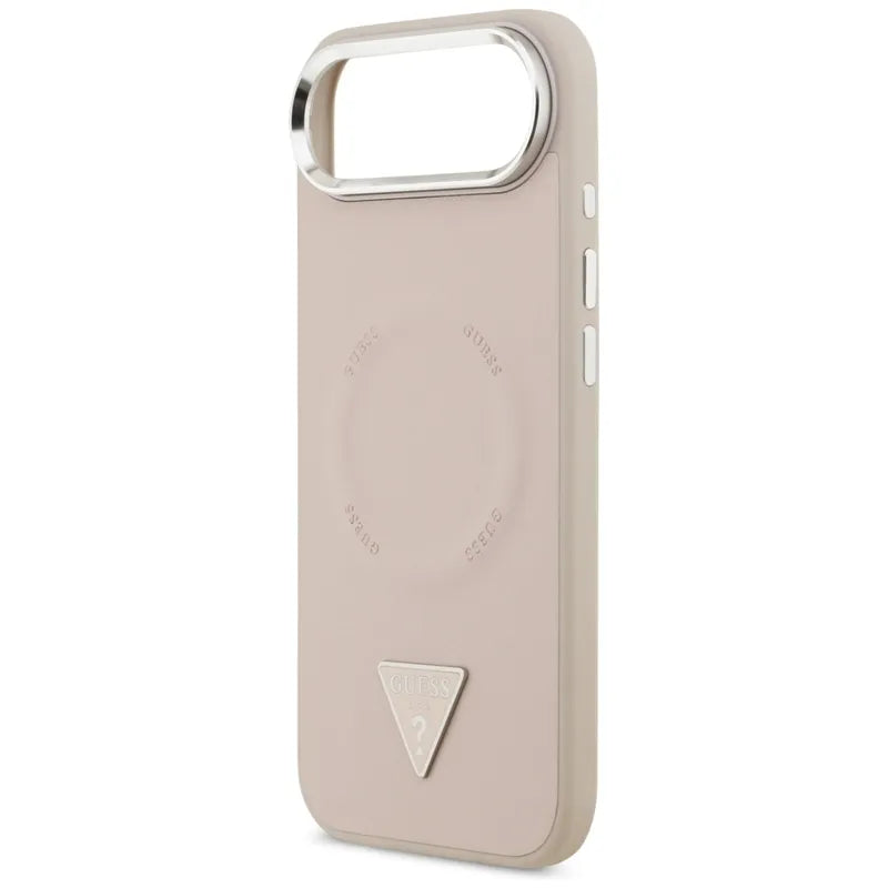 Guess Triangle Logo MagSafe – dėklas iPhone Air (rožinis)