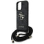 „Guess 4G Big Logo Cord Strap Crossbody“ – dėklas „iPhone 16 Plus“ (juodas)