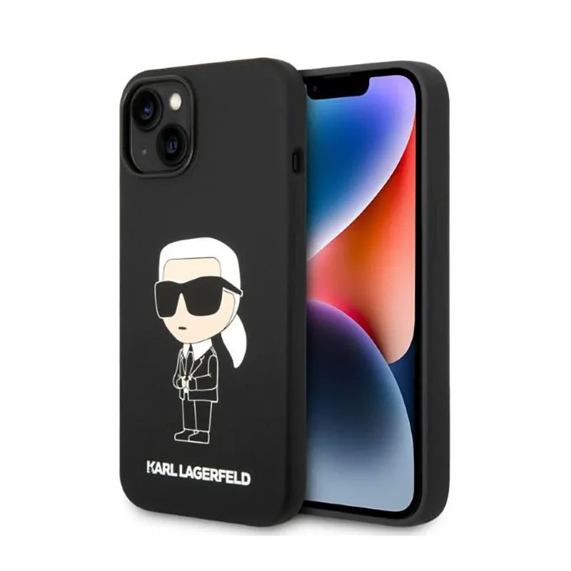 Karl Lagerfeld Silicone NFT Ikonik – Dėklas skirtas iPhone 14 Plus (juodas)