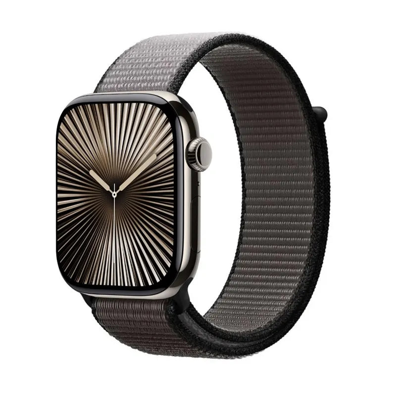 Crong Nylon - sportinis dirželis, skirtas Apple Watch 44/45/46/49 mm (tamsiai pilka)
