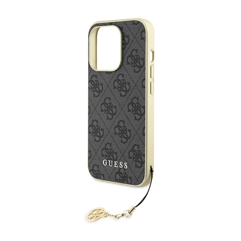 Guess 4G Charms Collection - iPhone 15 Pro dėklas (pilkas)