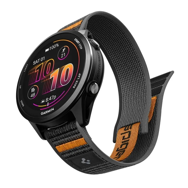 Spigen Athlex Air – Garmin QuickRelease dirželis 22 mm (Active Black / Orange)