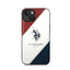 US Polo Assn Tricolor Embossed - Dėklas, skirtas iPhone 14 (baltas)