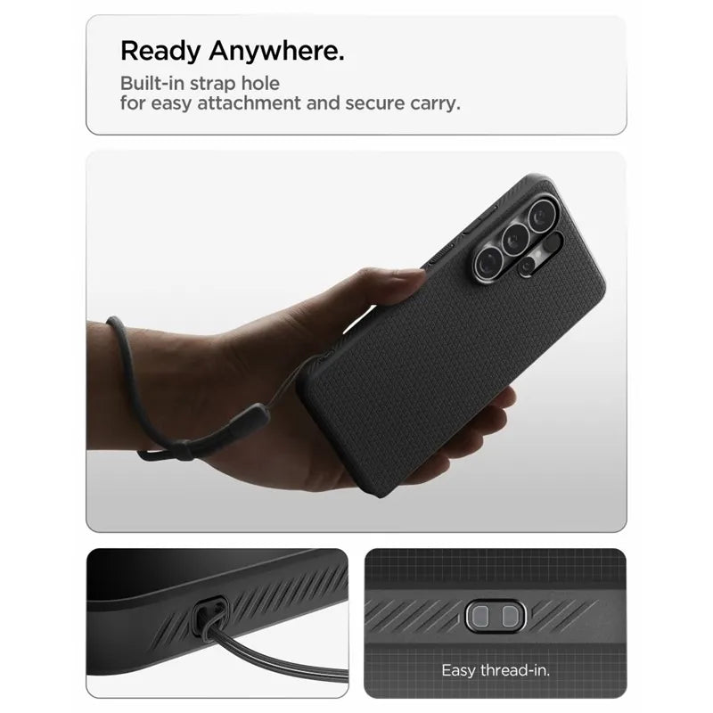 Spigen Liquid Air – dėklas Samsung Galaxy S26 Ultra (matinė juoda)