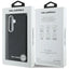 Karl Lagerfeld Saffiano Full Wrapped Elongated Metal Logo MagSafe dėklas skirtas Samsung Galaxy S25 (juodas)