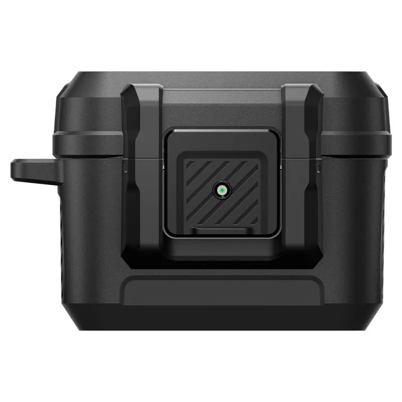 Spigen Lock Fit – šarvuotas dėklas, skirtas Apple AirPods Pro 3 (matinė juoda)