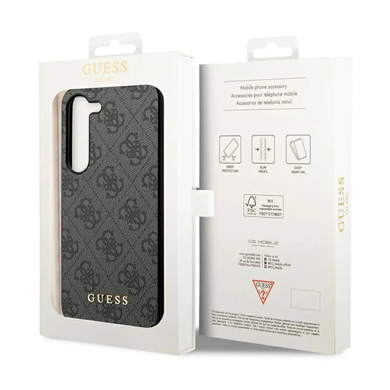 Guess 4G Charms kolekcijos dėklas Samsung Galaxy A35 5G (juodas)