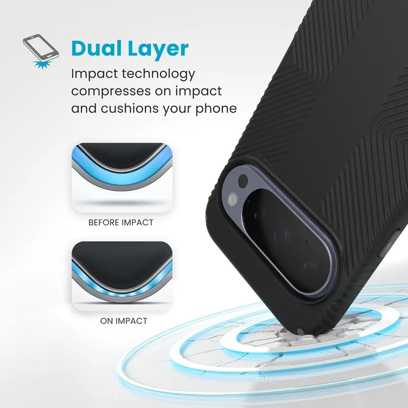 Speck Presidio2 Grip Magnet – dėklas Google Pixel 10 Pro XL (juodas / pilkas)