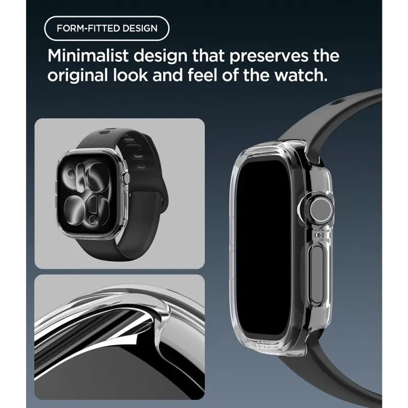 „Spigen Thin Fit“ – dėklas, skirtas „Apple Watch 12“ (42 mm), skaidrus