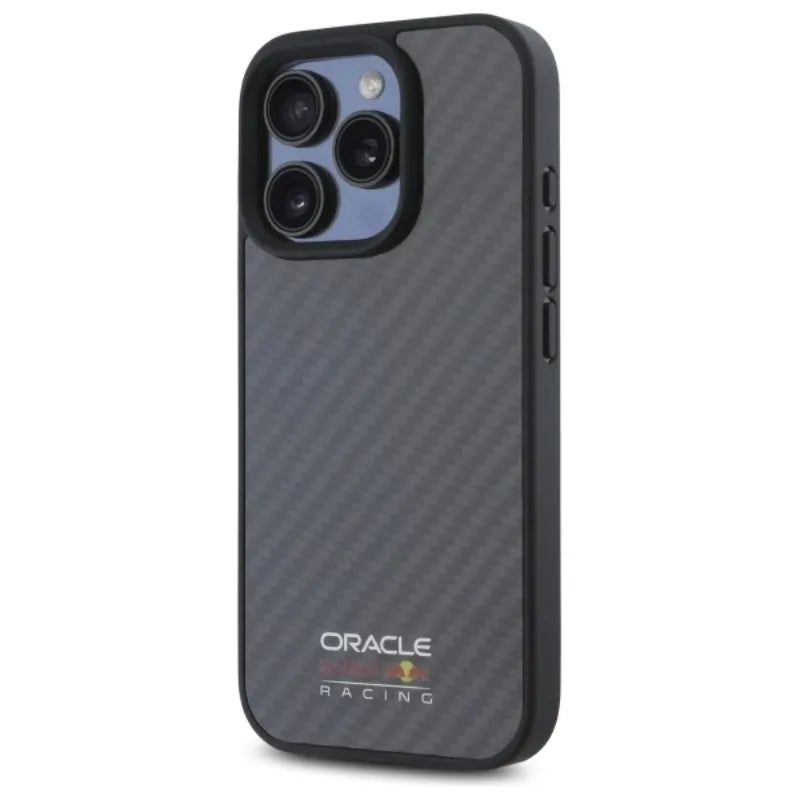 Red Bull Carbon Fiber Shiny Logo MagSafe – iPhone 16 Pro Max dėklas (juodas)