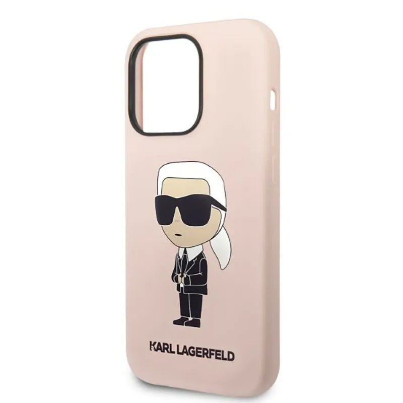 Karl Lagerfeld Silicone NFT Ikonik MagSafe - dėklas iPhone 14 Pro Max (rožinis)