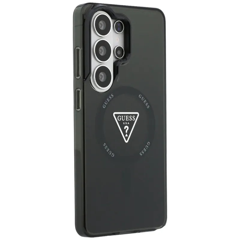 Guess IML Gradient Triangle MagSafe – Samsung Galaxy S26 Ultra dėklas (juodas)
