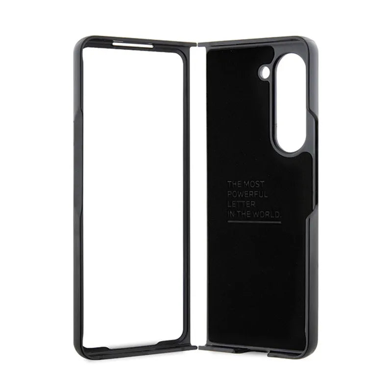 BMW Leather Carbon – dėklas „Samsung Galaxy Z Fold 5“ (juodas)