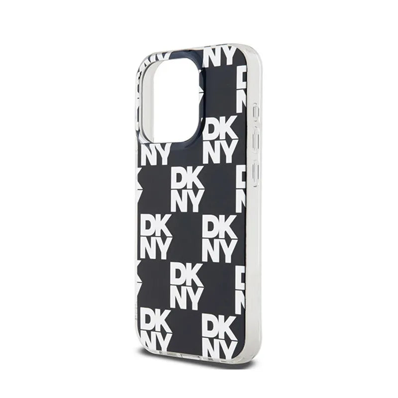 DKNY IML Checkered Mono Pattern – dėklas iPhone 15 Pro Max (juodas)
