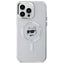 Karl Lagerfeld IML Metal Choupette Head MagSafe – dėklas iPhone 13 Pro Max (baltas)