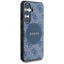Guess 4G Round Patch Classic Logo MagSafe – dėklas Samsung Galaxy S25+ (mėlynas)