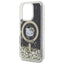 Hello Kitty Liquid Glitter Fever MagSafe - dėklas iPhone 16 Pro (juodas/auksinis)