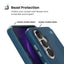 Speck Presidio2 Grip Magnet – apsauginis dėklas su MagSafe, skirtas Samsung Galaxy S26 (Deep Sea/Silver Metallic/Spell Blue)