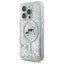 Karl Lagerfeld Liquid Glitter Karl & Choupette Head MagSafe – dėklas iPhone 16 Pro Max (skaidrus)