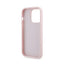 Karl Lagerfeld Diagonal Quilted Script – dėklas iPhone 14 Pro (rožinis)