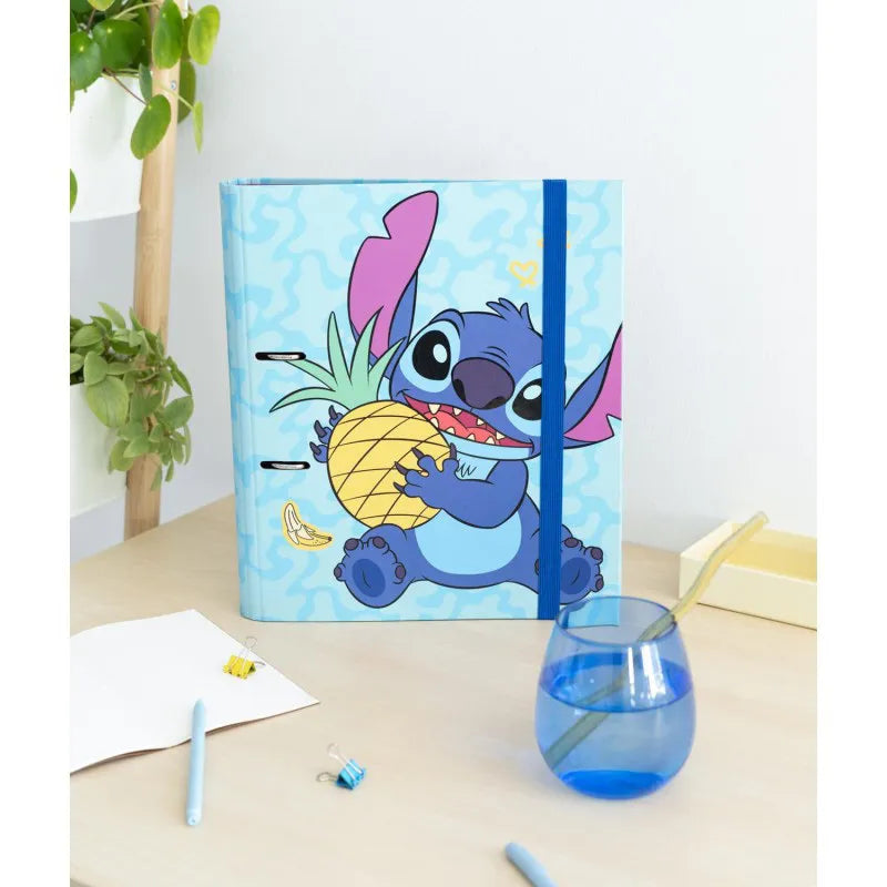 „Disney Stitch“ – A4 formato segtuvas iš „Tropical“ kolekcijos (2 žiedai, elastinė juostelė)