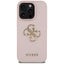 Guess Grained Big 4G Logo Small Classic Logo – dėklas iPhone 16 Pro (rožinis)