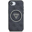 Guess IML Metal Glitter 4G Circle Triangle MagSafe – dėklas iPhone 16e telefonui (juodas)