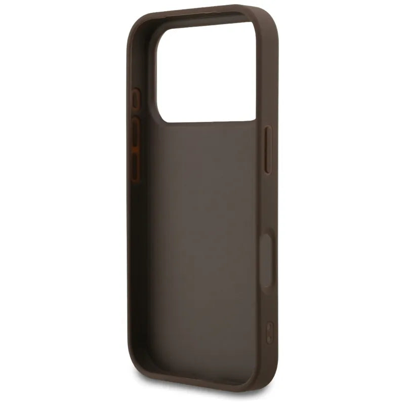 Guess 4G Classic – dėklas iPhone 17 Pro (rudos spalvos)