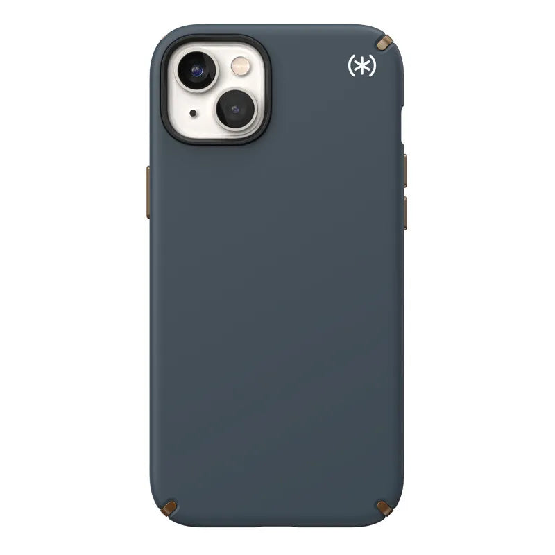 „Speck Presidio2 Pro“ – antibakterinis dėklas, skirtas „iPhone 15 Plus / 14 Plus“ (Charcoal / Cool Bronze / Slate)