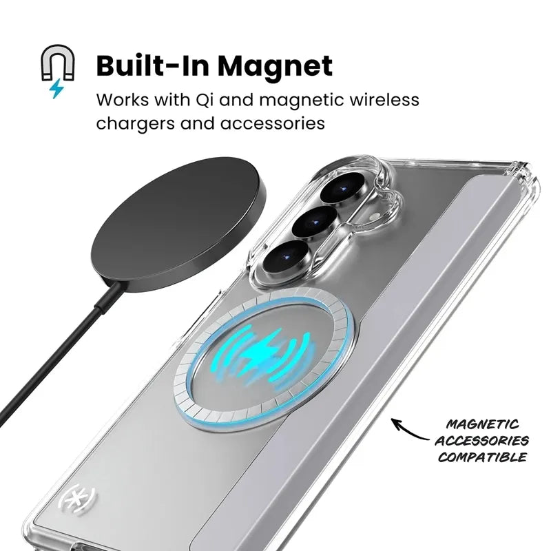 Speck Presidio Perfect-Clear Magnet – Samsung Galaxy Z Fold 8 Ultra dėklas su MagSafe (skaidrus)