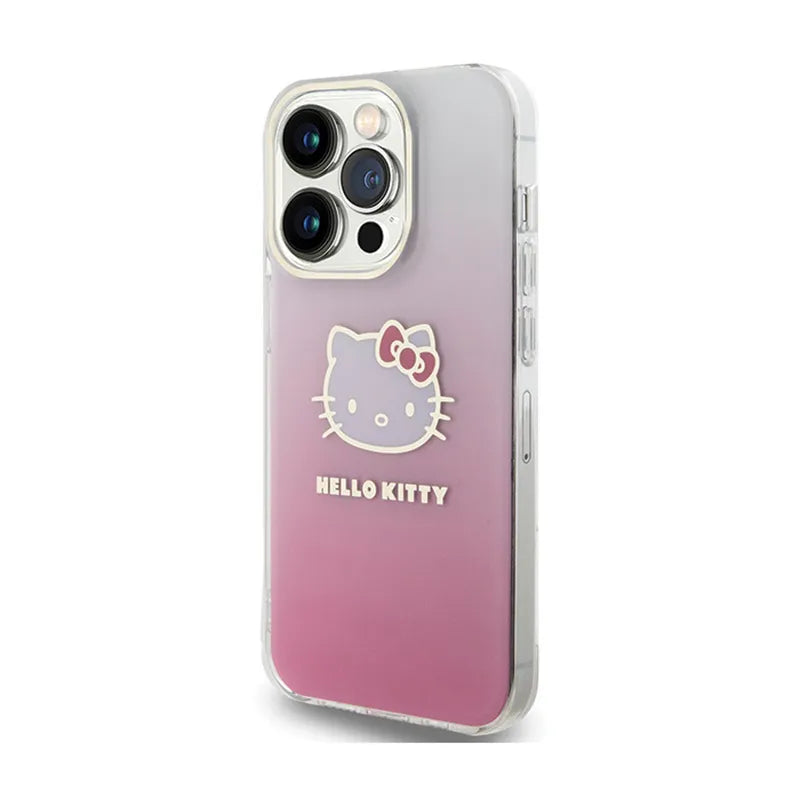Hello Kitty IML Gradient Electrop Kitty Head - iPhone 15 Pro Max dėklas (rožinis)