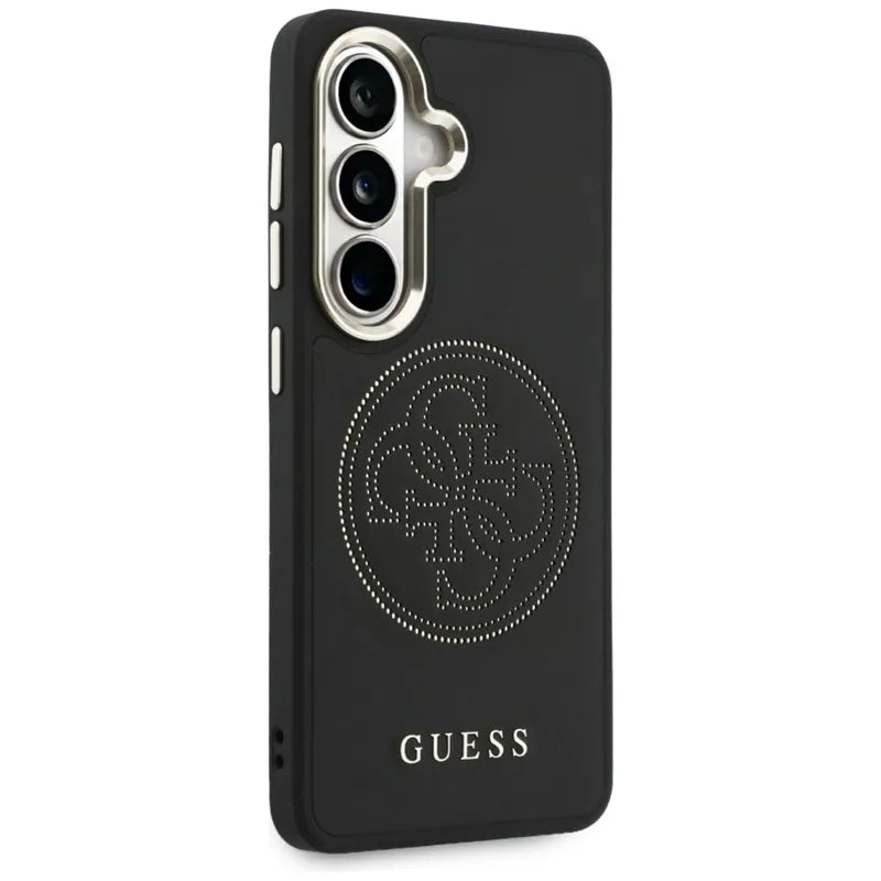 Guess Perforated Logo MagSafe – Samsung Galaxy S26 dėklas (juodas)