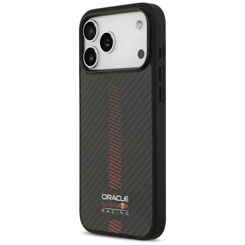 Red Bull Kevlar Powerbar MagSafe – dėklas iPhone 17 Pro Max (juodas)