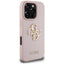 Guess Grained Big 4G Logo Small Classic Logo – dėklas iPhone 16 Pro (rožinis)
