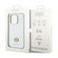 Guess 4G Strass Metal Logo - dėklas iPhone 15 Pro (sidabrinis)