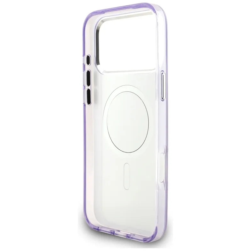 Karl Lagerfeld IML Aquarelle Karl & Choupette & Logo MagSafe - Dėklas iPhone 17 Pro Max (Violetinis)