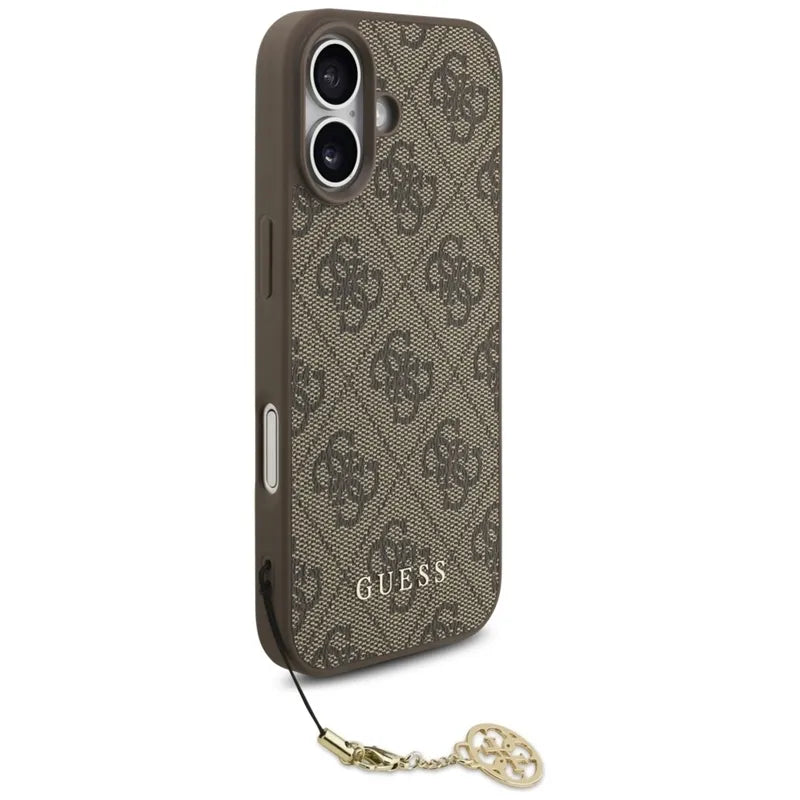 Guess 4G Charms Collection MagSafe – dėklas iPhone 17 (rudos spalvos)