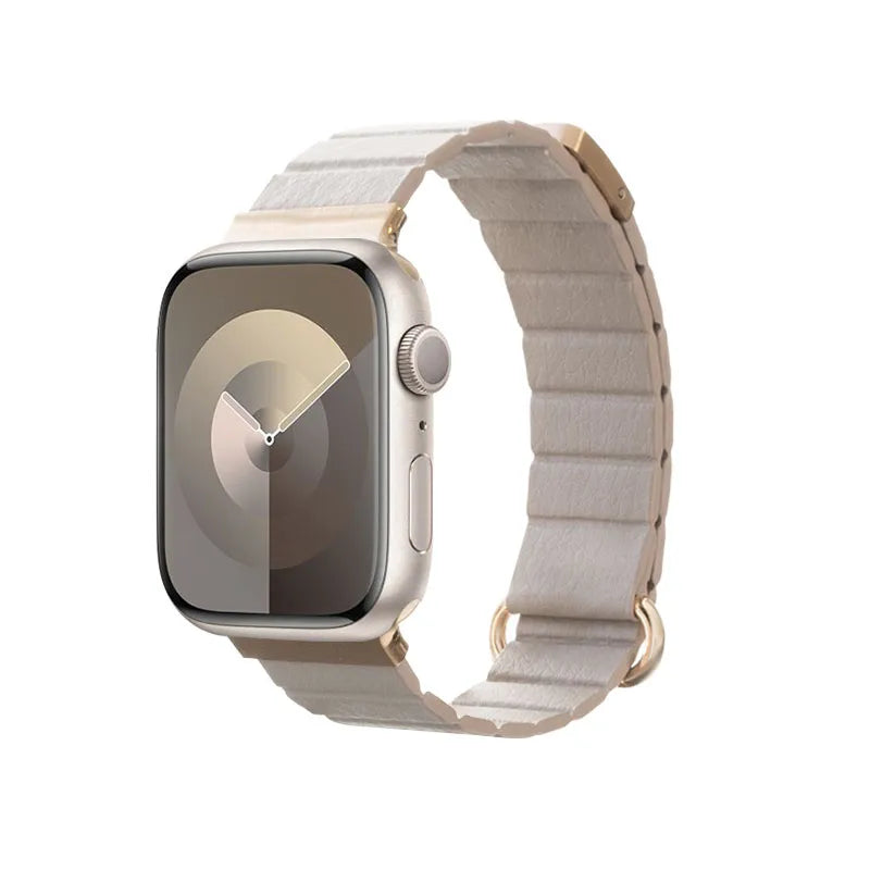 Crong Eclipse – magnetinis odinis Apple Watch dirželis 38/40/41/42 mm (smėlio spalvos)