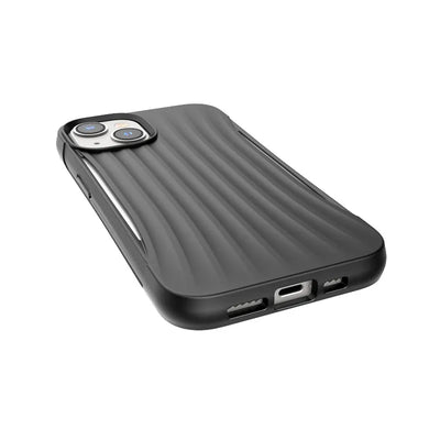 X-Doria Raptic Clutch – Biologiškai skaidus dėklas, skirtas iPhone 14 (Išbandytas kritimas iš 3m) (Juodas)