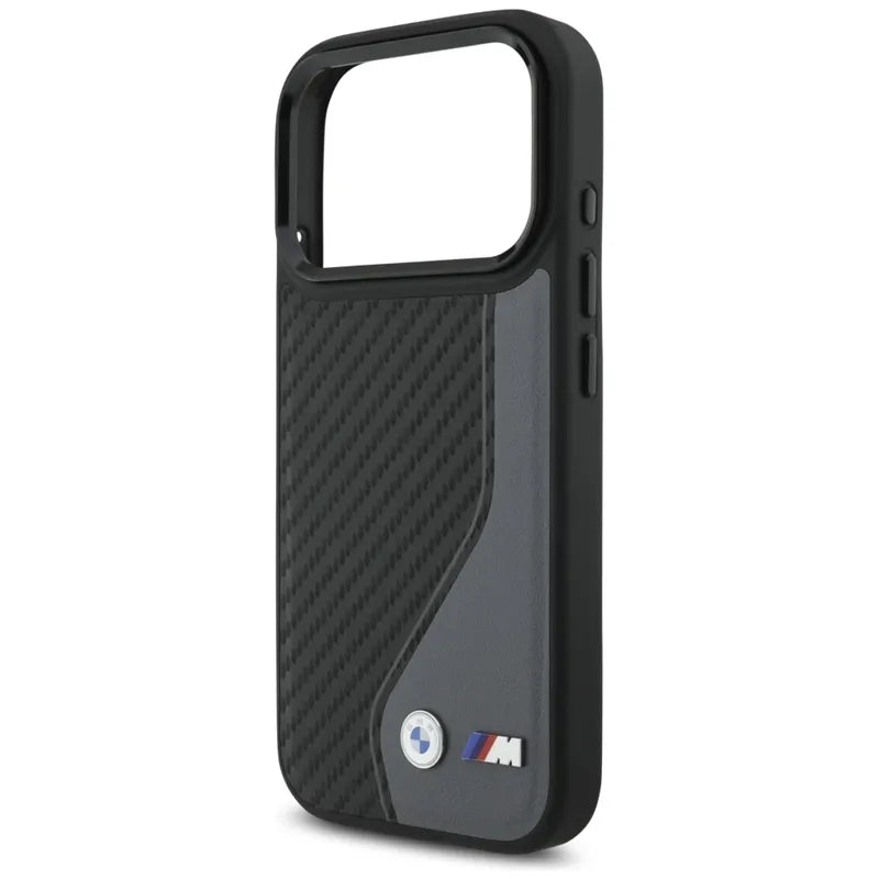 BMW M Carbon Logo MagSafe – Dėklas iPhone 17 Pro (antracito spalvos)