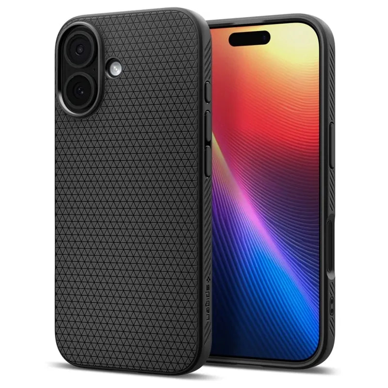 Spigen Liquid Air – dėklas iPhone 17 (matinė juoda)