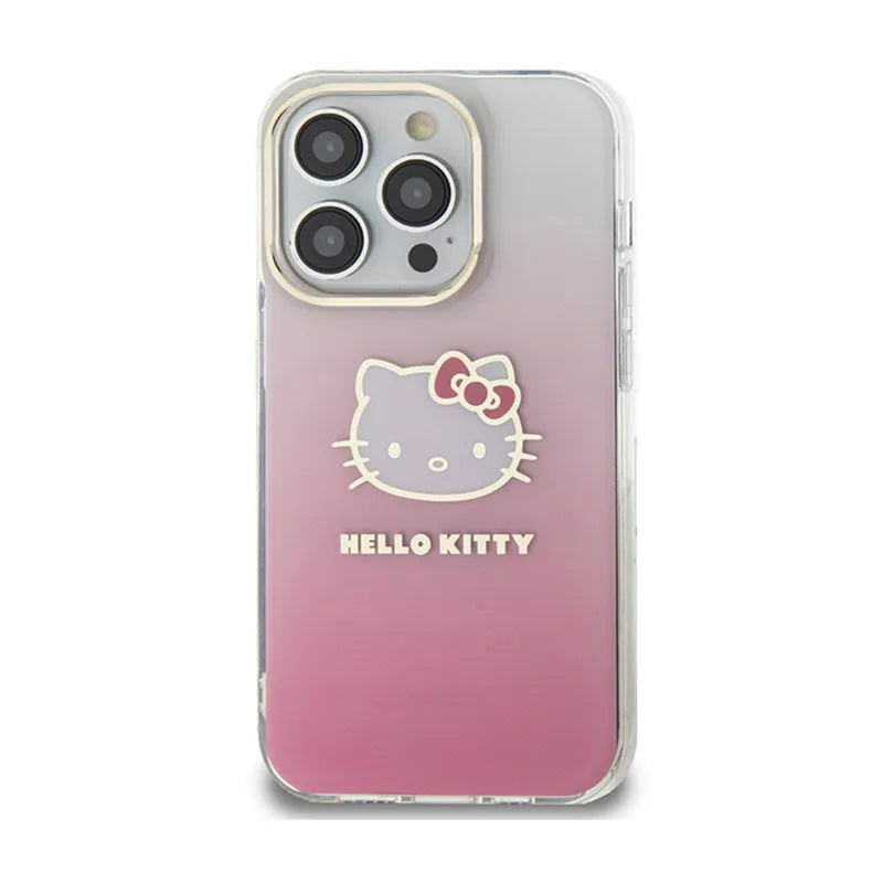 Hello Kitty IML Gradient Electrop Kitty Head - iPhone 15 Pro Max dėklas (rožinis)